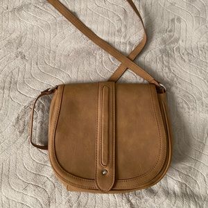 Express Beige Suede Crossbody